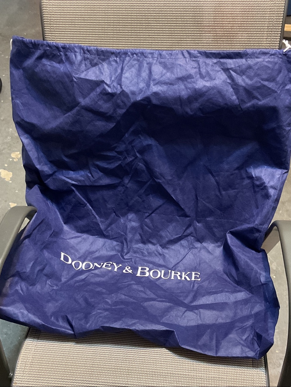 Dooney & Bourke extra large Navy Dust Bag with Logo